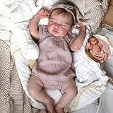 Anano Bebe Reborn Silicone Corps Complet Fille 50 cm Poupées Reborn en Silicone Complet Peut être baigné, Bébé Reborn Réaliste, Poupées Reborn Réelles Corps entier Silicone