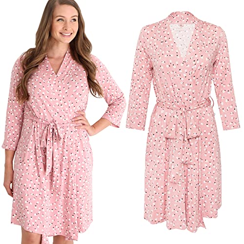 Image of Posh Peanut Robe for Maternity, Nursing, Hospital Labor & Delivery Gown, Soft Bamboo, Women's Robes for New Pregnancy Mom