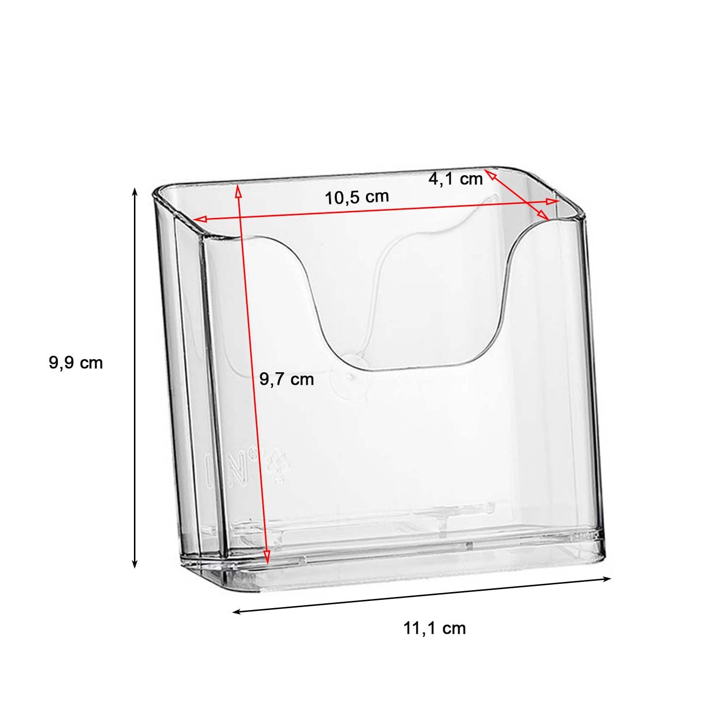 DIN A6 Hochformat Prospekthalter/ Prospektständer, Flyer-Ständer Werbung Aufsteller Tisch-Prospektständer / Prospektbox / Werbung, glasklar, leichte Neigung für optimales Blickfeld