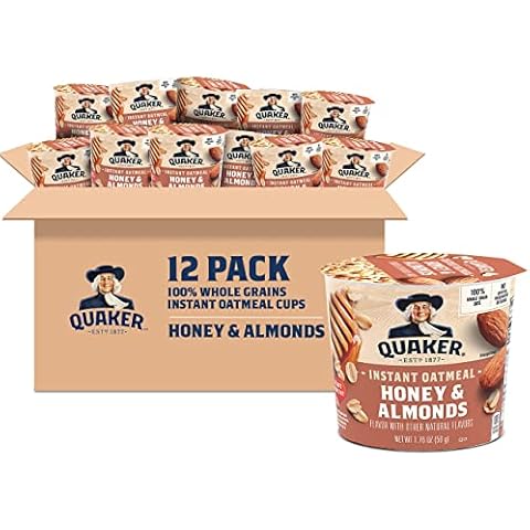 Quaker Instant Oatmeal Express Cups, Honey & Almonds Cover