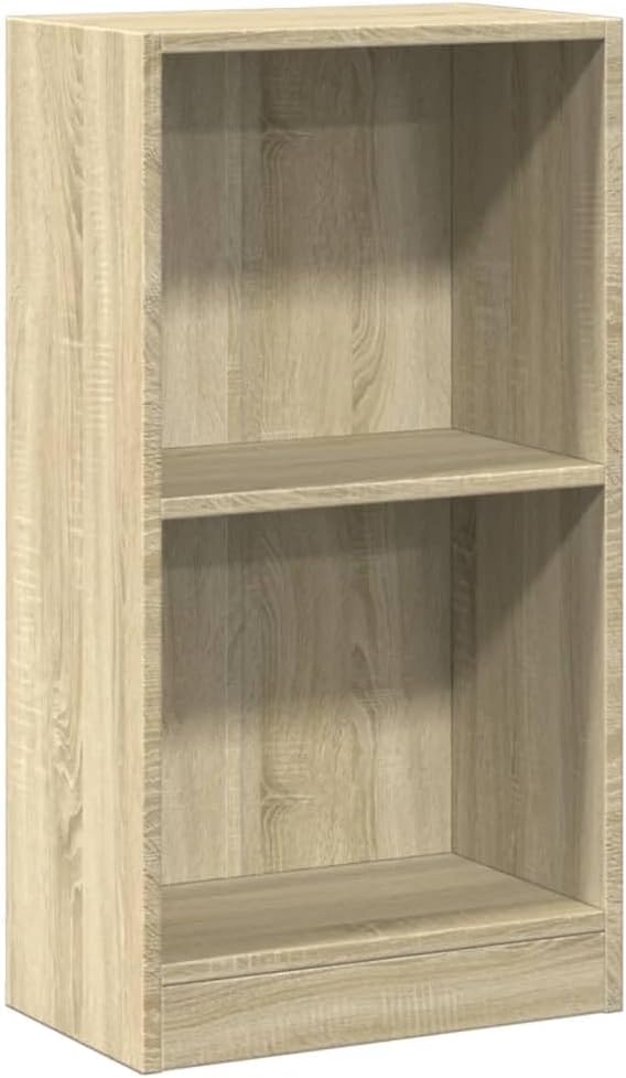 vidaXL Bookcase Sonoma Oak 15.7x9.4x29.5 Engineered Wood
