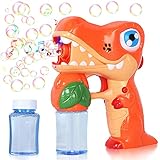  Máquina de burbujas de jabón para niños, juguetes de burbujas de jabón, fabricante automático de burbujas de boda para niñas y niños con luz y música, recarga de burbujas de jabón de 60 ml 2 botellas