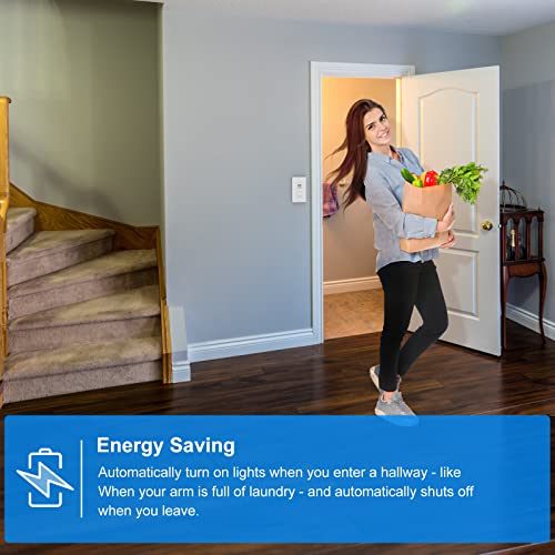 Milfra Wifi Motion Sensor Switch, Smart Pir Occupancy Sensor Switch, Motion Sensor Switch 2Gang, 2 In1 Single Pole, Required Neutral Wire, Compatible With Alexa & Google Assistant, 2.4Ghz Wi-Fi Only #TOP7