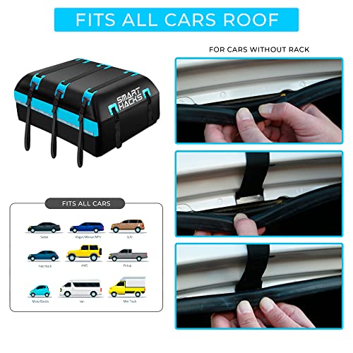 Smart Hacks Rooftop Cargo Carrier, Car Roof Cargo Carrier, Car Top Carrier, Roof Cargo Box, 23 Cubic Feet Waterproof Roof Top Cargo Carriers #TOP5