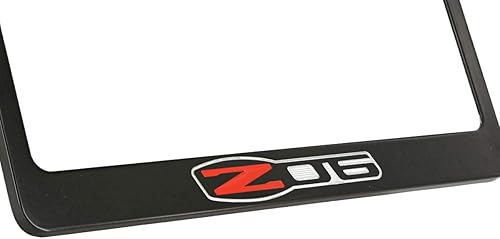 Miniatura 4 de Chevrolet Corvette C6 Zo6 - Soporte para marco de matrícula de metal con revestimiento negro