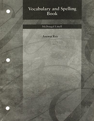 Language Network: Vocabulary and Spelling Book Answer Key Grade 6