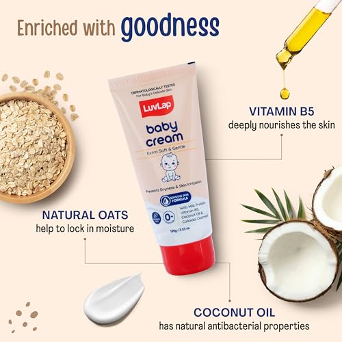 Image of LuvLap Baby Face & Body Moisturizing Cream with Shea Butter (100 gm x Pack of 2)