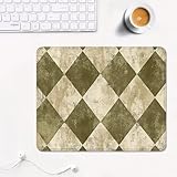 マウスパッド 小型 40 x 30 cm 裏面滑り滑らかな操作性止め 耐久性 事務用 オフィス レーザー/光学式マウス対応 布製 水洗い可能 緑 & レトロ XS#510