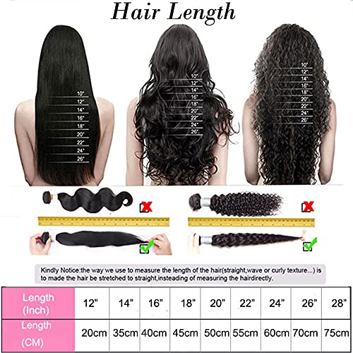 Brazilian Body Wave Clips in Hair Extensions Real Human Hair Black and Brown Color For Women Beauty Wavy Clip In Human Hair (12inch 100g, 1 Jet Black)