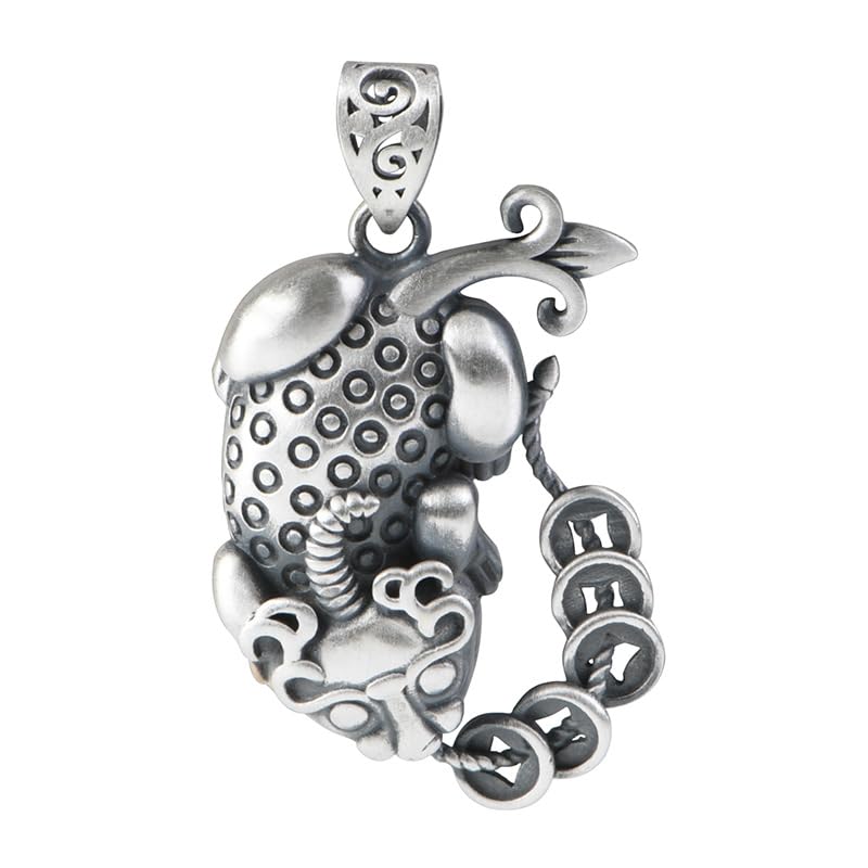 Pendentif en argent 925 creux pour collier femme et chaîne pull vintage