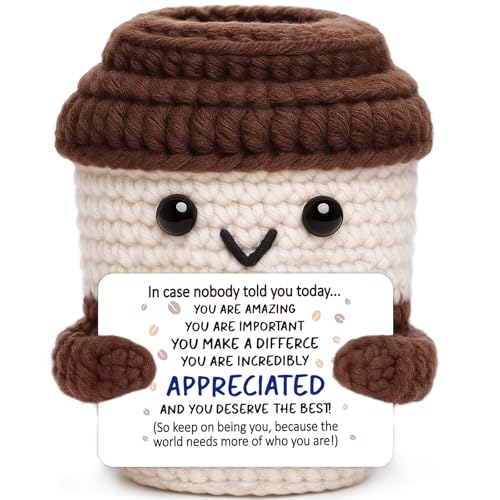 Mini Appreciation Office Gifts Men Handmade Crochet Coffee