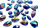 Big Promotion 300pcs Mixed Shape Size Sew on Rhinestones Deep Blue AB Colour Acrylic Crystal Loose Beads Hand Sewing Strass