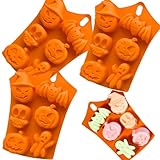 Photo Gallery booshmall 3 pezzi stampi in silicone per halloween, silicone muffin sapone handmade, zucca e fantasma stampi, per cubetti di ghiaccio,biscotti,budino,cioccolato,sapone(colore arancione) Photo Gallery booshmall 3 pezzi stampi in silicone per halloween, silicone muffin sapone handmade, zucca e fantasma stampi, per cubetti di ghiaccio,biscotti,budino,cioccolato,sapone(colore arancione)
