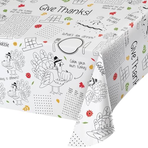 Paper Activity Happy Thanksgiving Tablecover