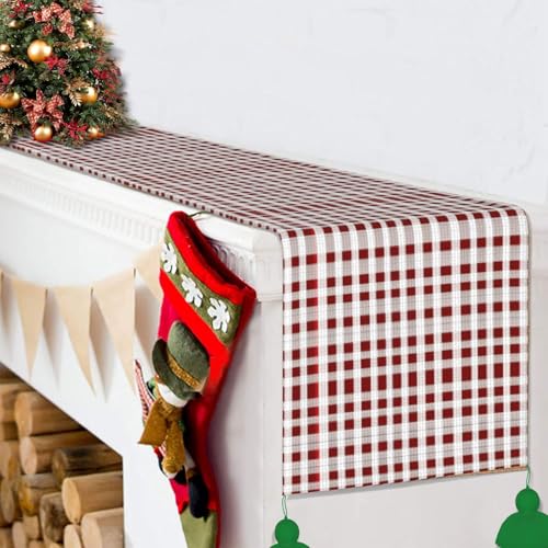 Chemin de table à carreaux rouges pour protéger et décorer la table