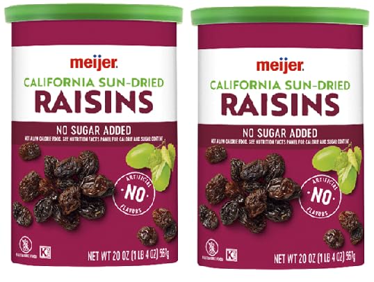 California Sun Dried Raisins No Sugar Addes (Pack of 2, 20 oz. each)