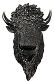 North American Plains Wild Bison Buffalo Hanging 11.5"H Wall Decor Sculpture Plaque Figurine Excellent Home Decor Gift For Wildlife Nature Lovers