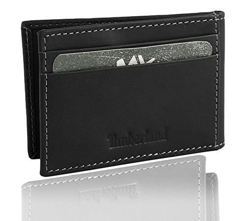 Timberland Men's Slim Leather Front Pocket Credit Card Holder Wallet3