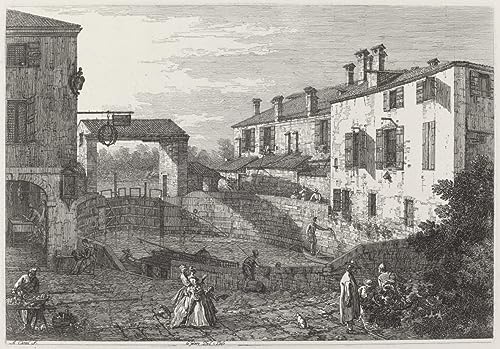 Cuadro en lienzo Impresión Imagen Puertas de Dolo de Canaletto para decoración de paredes