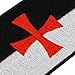 EmbTao The Templars Crusaders Knights of Cross Flag Patch Embroidered Biker Badge Applique Iron On Sew On Emblem