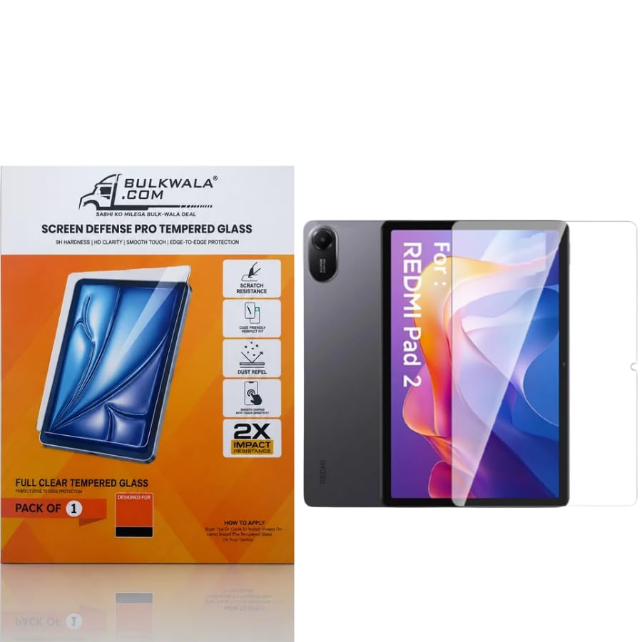Tempered Glass Guard for Redmi Pad 2 Pro 12.1 Inch | Edge to Edge Full Coverage, 9H Hardness, HD Clear, Anti Scratch, Bubble Free-image-18