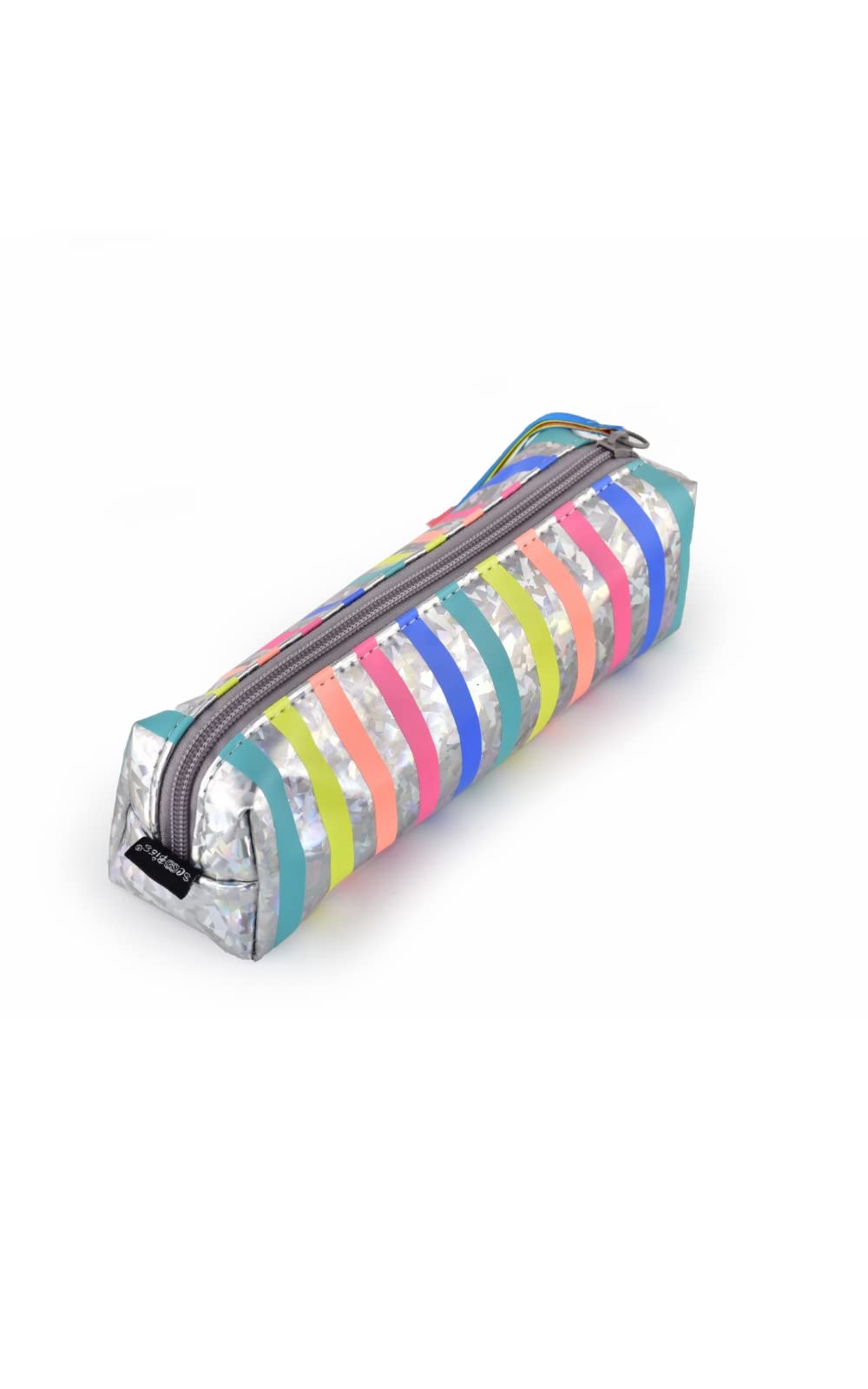 Scoobies Stripe Love Portable Pencil Case Cum Multi-Use Pouch | with Ribbon Unbreakable Zip Puller| Holographic Shiny Print | Lightweight Large Capacity (B09V19L2NP) Amazon Price History, Amazon Price Tracker