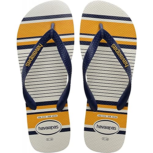 Chinelo Top Nautical, Havaianas, Masculino, Branco/Marinho/Mostarda, 43/44