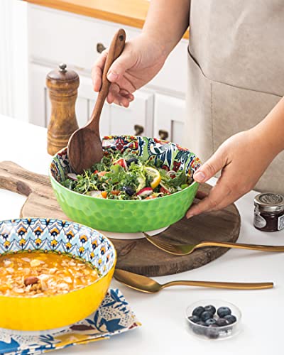 Henxfen Lead Large Salad Bowl Sets For Serving Pho, Ramen, Soup, Fruit, Snacks - 48 Oz Big Ceramic Bowls For Family, Kitchen Cooking, Dinner Party - Set Of 2 #TOP6