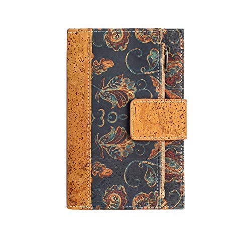 Preisvergleich Produktbild Geldbörse für Damen mit Reißverschluss und Münzfach, Reißverschluss außen, auf natürliche Weise hergestellt, Original aus umweltfreundlichem, portugiesischem Kork, Design / RFID-Schutz, vegan