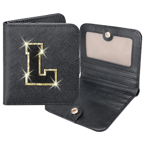 Image of RNIEGA Initial Wallet Women Small Teen Girl Gifts Trendy Stuff Girls Wallets Personalized Christmas Birthday Gift for Women Friends Daughter Granddaughter 6 7 8 9 10 11 12 13 Year Old Black L
