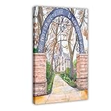 SDKAHKZO Leinwandbild, Motiv: Stadtbild, Northwestern University, Wanddekoration, Poster, Zuhause, Bar, Restaurant, Garage, Café, Geschenk, 30 x 45 cm