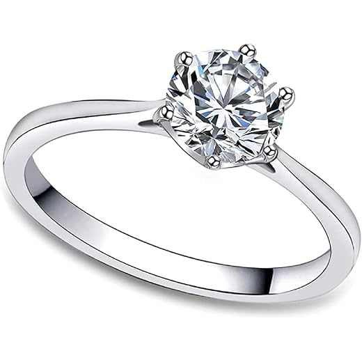 Anel Solitário Prata Feminino Compromisso Noivado Namoro Zircônia Cristal Brilhante Prata 925 Hipoalergênico Anatômico Luxo Elegante Design Clássico Joia Delicada Resistente Não Escurece Presente Namorada Esposa Noiva Aniversário Natal Bodas Acabamento Polido Qualidade Premium