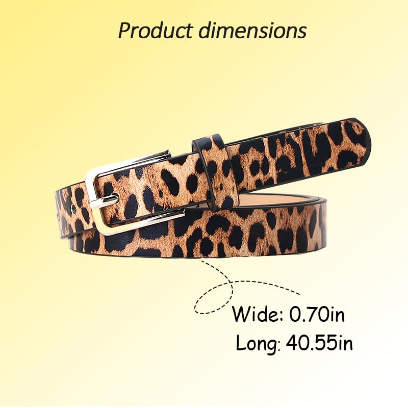 Leopard Belts for Women Girls Fashion Leather Belt for Women Ladies Waist Belts Wide Belt for Women Leather Wide Belts Womens Leopard Print Belt for Jeans Dress Belt Adjustable Belts2