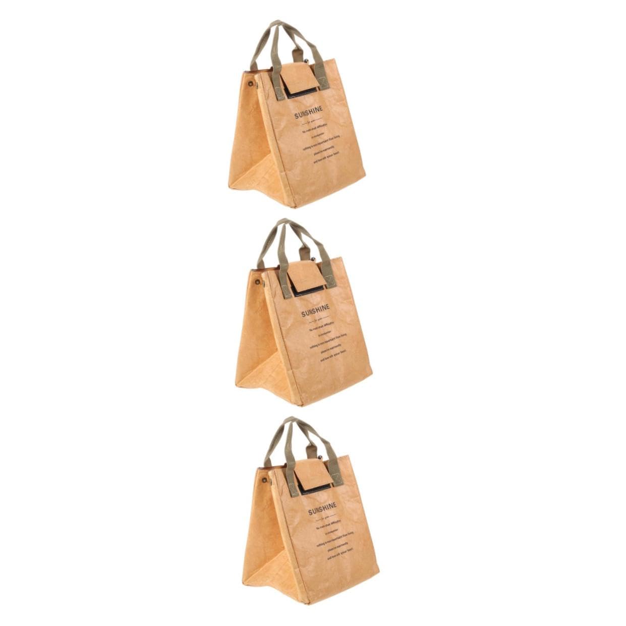 MAGICLULU Caja De 3 Piezas Paquete de hielo de bolsa de papel Bang bolsa bento de oficina bolsa de almuerzo aislada bolsa del almuerzo bolsa bento aislada portador de almuerzo portátil bolso