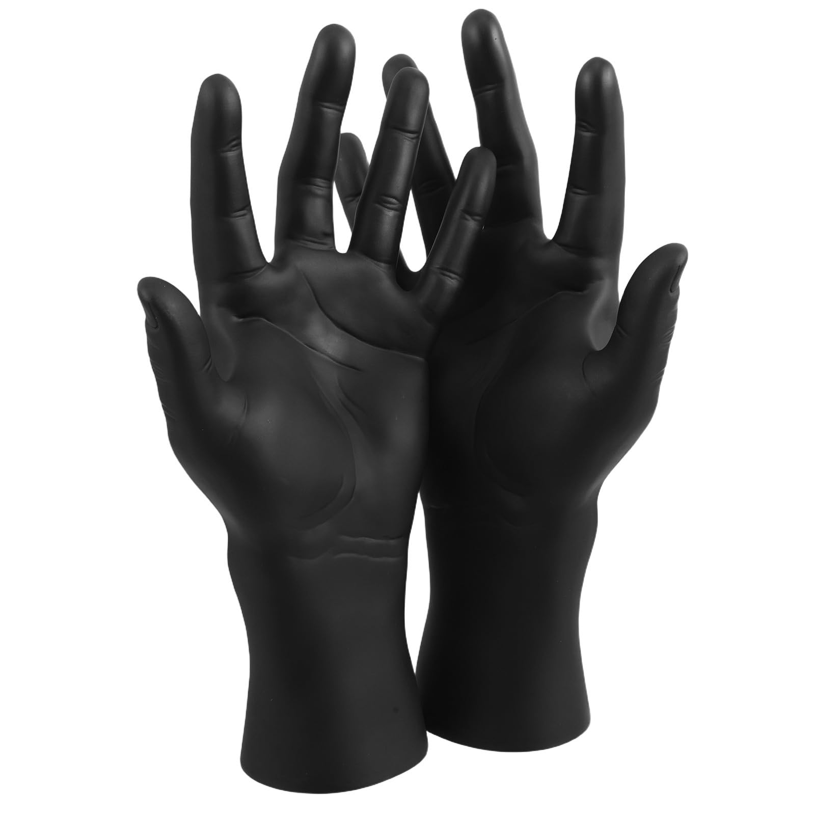 Présentoir bijoux main masculine noir plastique support bracelets