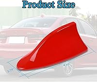 Vista 2 de ASUBHA Cubierta de antena de aleta de tiburón para automóvil, elegante antena de tiburón para decoración de automóvil, cubierta de antena
