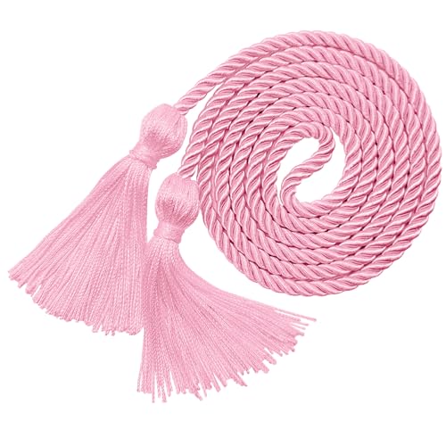 Image of Graduation Honor Cords Pink Graduation Cords with Tassels, 67 inch Long for Graduation Students