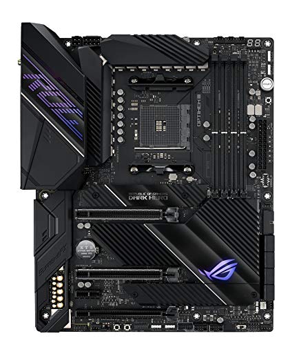 ASUS ROG CROSSHAIR VIII HERO – Carte mère gaming AMD AM4 X570 ATX (Ryzen 3000, 16 phases d’alimentation, PCIe 4.0, DDR4, OptiMem III, WiFi 6 802.11ax, LAN 2,5 Gb/s, USB 3.2, Aura Sync RGB)