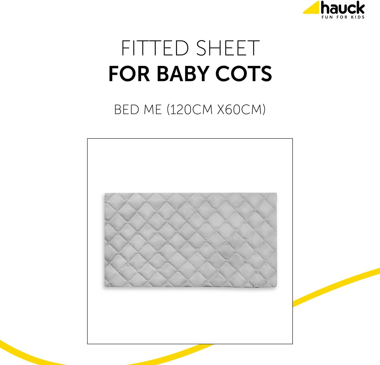 Hauck Bed Me Lining Fitted Sheet For Baby Mattress, Beige, 120 x 60 cm, 599129