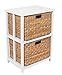 BIRDROCK HOME Havana 2 Tiered File Cubby with Wood top (Natural)