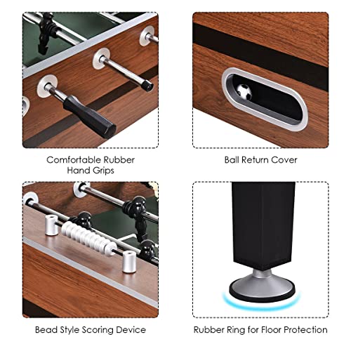 Image of Goplus 54 inch Foosball Table, Soccer Game Table Competition Sized Football Arcade for Adults, Kids, Indoor Game Room Sport