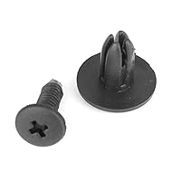 Vista 3 de 100Pcs 6mm Car Plastic Rivets Car Body Plastic Push Pin Rivet Fasteners Black Fastener Bumper Push Pin Clip
