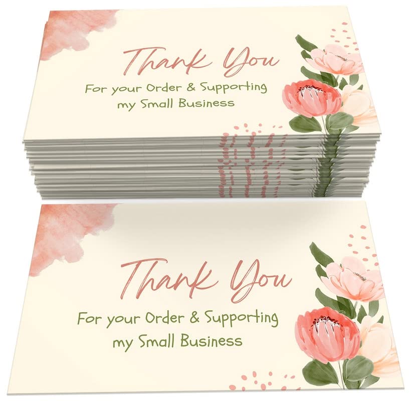 30 Pieces Thank You For Supporting My Small Business Cards, Busin...