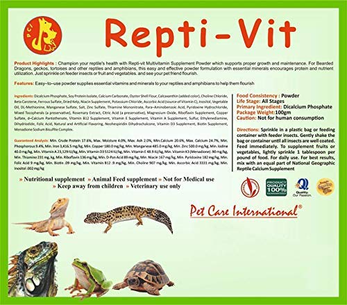 Image of Pet Care International (PCI) Supplement for Turtle and Tortoise. (Repti VIT 250Ml)