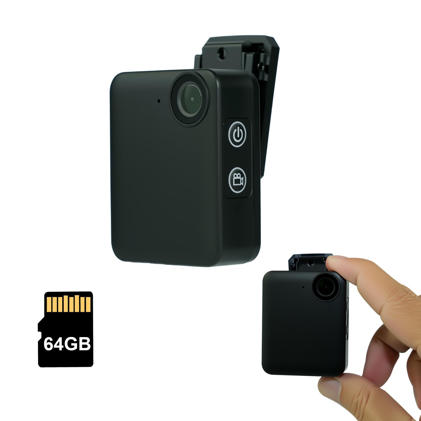 Body Camera 1080P 64GB Mini Wearable Body Cam, Small Size Clip on Pocket POV Camera, Portable Sports Video Recording Camcorder for Work Travel Pet Walking Fishing Security-image-26