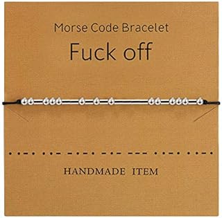 Morse Code Bracelet Beads on Silk Cord Bracelet Silver Secret Code Bracelet Gift Jewelry (For Friends)