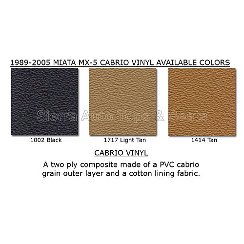 Sierra Auto Tops Convertible Top Replacement For Mazda Miata Mx5 1990-2005, Cabrio Vinyl, Black #TOP6