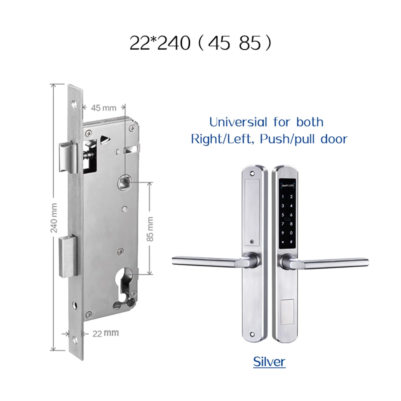 Zamek blokada inteligentna przesuwna blokada WiFi. Blokada drzwi elektronicznego Digital Bluetooth Aplikacja Kod Keypad. Rfid. Karty keyless Lock. Dom/sypialnia/biuro