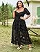 EYWOL Plus Size Wedding Guest Dresses for Curvy Women - Black Cocktail Dress - Plus Size Black Prom Dresses - Evening Ball Gowns - Formal Dress
