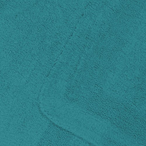 KLiving Mayfair Bath Mat and Pedestal Set, Cotton, Peacock, 50 x 80 cm